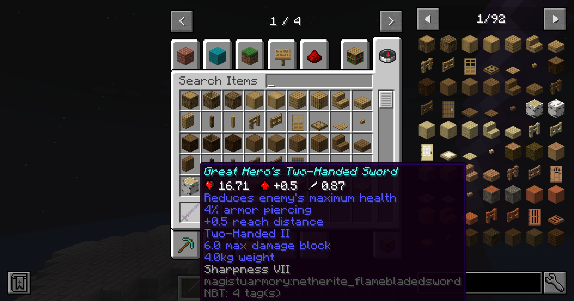 A Sharpness 7 sword titled Great Hero's Sword